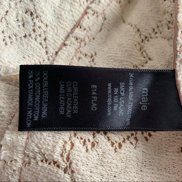 MAJE pink Moto leather jacket - Picture 10 of 14